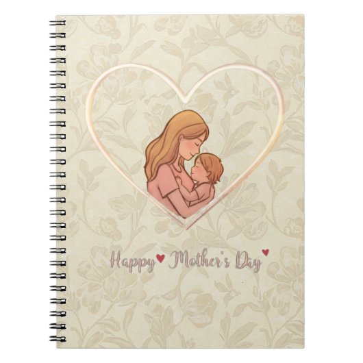 Cuaderno Happy Mother's Day Floral Notitieboek (Voorkant)
