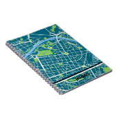 Cuaderno mapa minimalista de Bilbao - Azul-verde Notitieboek (Rechterzijde)