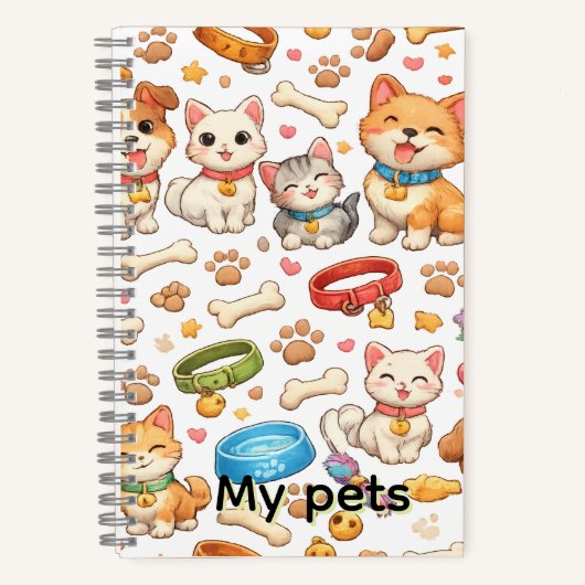 cuaderno masccotas notitieboek (Voorkant)