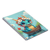 Cuaderno Personalizable con Nombre Diseño Dragon Notitieboek (Rechterzijde)
