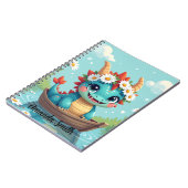 Cuaderno Personalizable con Nombre Diseño Dragon Notitieboek (Linkerzijde)