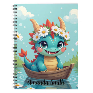 Cuaderno Personalizable con Nombre Diseño Dragon Notitieboek