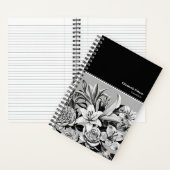 Cuaderno Professional Black & White Flowers Notitieboek (Binnen)