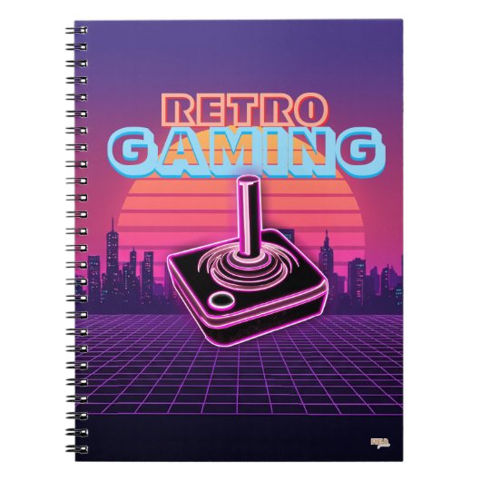 Cuaderno Retro wave Gaming Notitieboek (Voorkant)