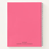 Cuaderno Rosa Coral Elegante con nombre Notitieboek (Achterkant)