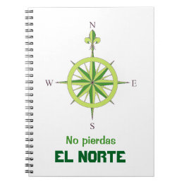 Cuaderno Rosa de los vientos minimalista Notitieboek