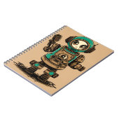 Cuaderno  schattige robot radiocassette rustig notitieboek (Linkerzijde)