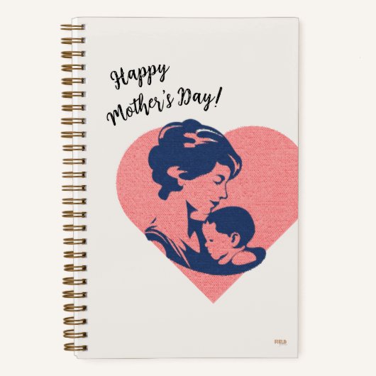 Cuaderno Vintage Happy Mother`s Day Notitieboek (Voorkant)