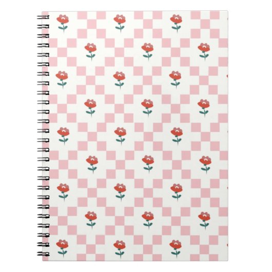 Cuadrillé en rosa notitieboek (Voorkant)