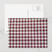 Cuadrille rood wit en zwart stijl briefkaart (Voorkant / Achterkant)