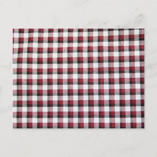 Cuadrille rood wit en zwart stijl briefkaart (Voorkant)