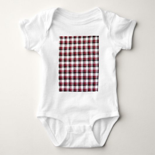 Cuadrille rood wit en zwart stijl romper (Voorkant)