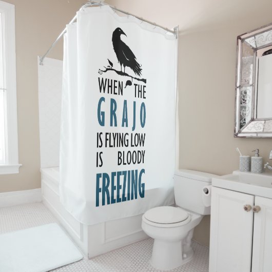 Cuando el grajo vuela bajo douchegordijn (In situ)