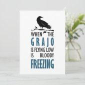 Cuando el grajo vuela bajo feestdagenkaart (Staand voorkant)