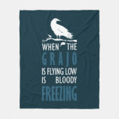 Cuando el grajo vuela bajo fleece deken (Voorkant)