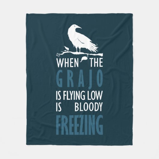 Cuando el grajo vuela bajo fleece deken (Voorkant)