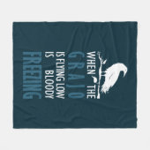 Cuando el grajo vuela bajo fleece deken (Voorkant (Horizontaal))