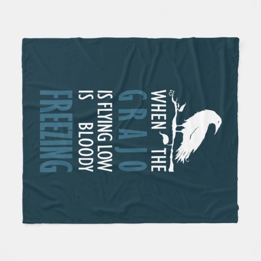 Cuando el grajo vuela bajo fleece deken (Voorkant (Horizontaal))