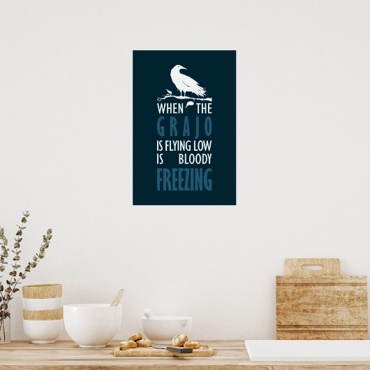 Cuando el grajo vuela bajo poster (Keuken)