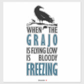 Cuando el grajo vuela bajo sticker (Vel)