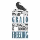 Cuando el grajo vuela bajo sticker (Voorkant)