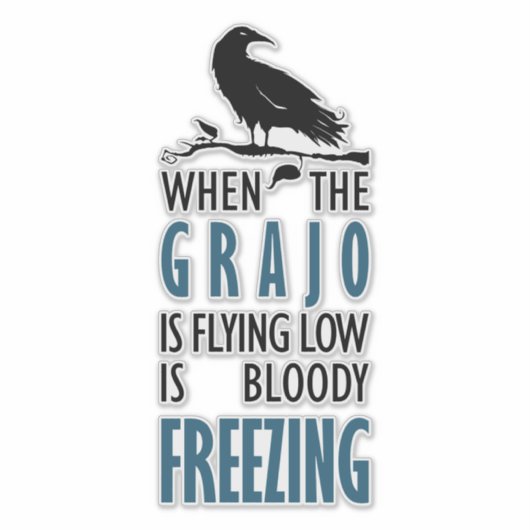 Cuando el grajo vuela bajo sticker (Voorkant)