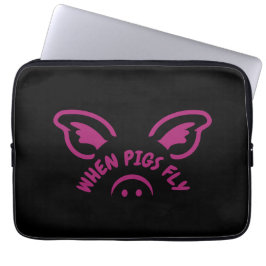 Cuando los cerdos vuelen laptop sleeve