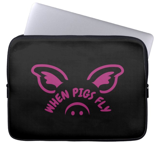Cuando los cerdos vuelen laptop sleeve (Voorkant)