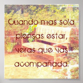 Cuando Mas Sola Piensas Estar Small 6x6 poster (Voorkant)