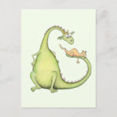 Cuando un dragón encuentra un gato en su cola briefkaart (Voorkant)