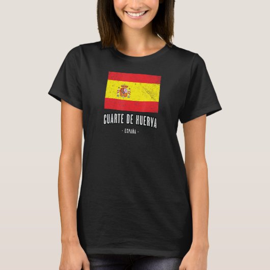 Cuarte de Huerva Spanje Es Vlag Stad Bandera Ropa T-shirt (Voorkant)
