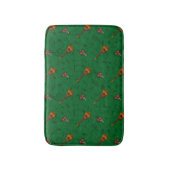 Cuatro and Maracas with Music Notes on DARK GREEN Badmat (Voorkant Verticaal)