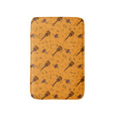 Cuatro and Maracas  with Music Notes on ORANGE Badmat (Voorkant Verticaal)