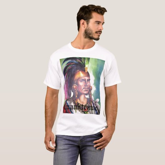 Cuauhtemoc Aztec Indian Ruler T-shirt (Voorkant volledig)
