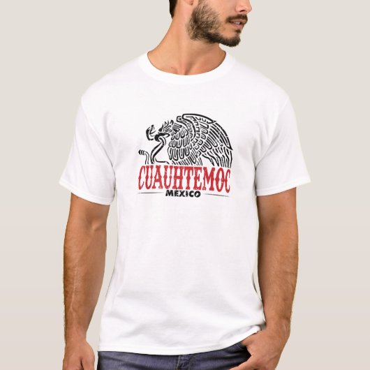 Cuauhtémoc Mexico Eagle Retro  verhit T-shirt (Voorkant)
