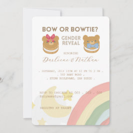 Cub baby beer, Bow of Bowtie, Gender Reveal Party Kaart
