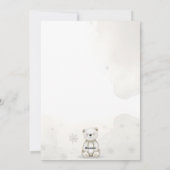 Cub Bear Theme Gender Reveal Party Invitation Kaart (Achterkant)