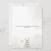 Cub Bear Theme Gender Reveal Party Invitation Kaart (Achterkant)
