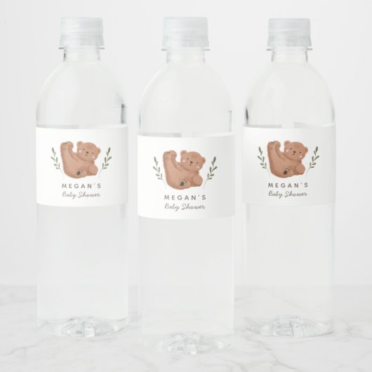 Cub Beer Baby shower groen Waterfles Etiket