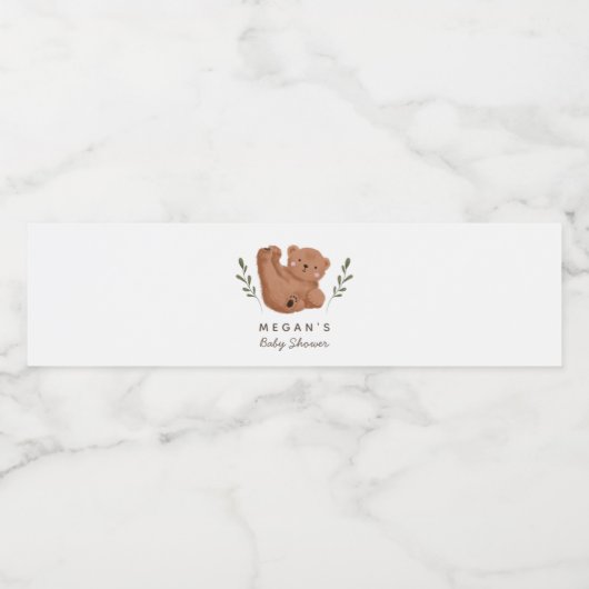 Cub Beer Baby shower groen Waterfles Etiket (Enkel label)