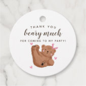 CUB Beer Dank je Beary Veel Meisje Verjaardag Bedankjes Labels (Voorkant)