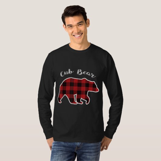 CUB BEER Kinder Red Pset met Kerstmis Pajama Famil T-shirt (Voorkant volledig)