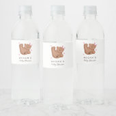 Cub Beer Meisje Baby shower Roze Boog Waterfles Etiket (Flessen)
