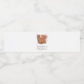 Cub Beer Meisje Baby shower Roze Boog Waterfles Etiket (Enkel label)