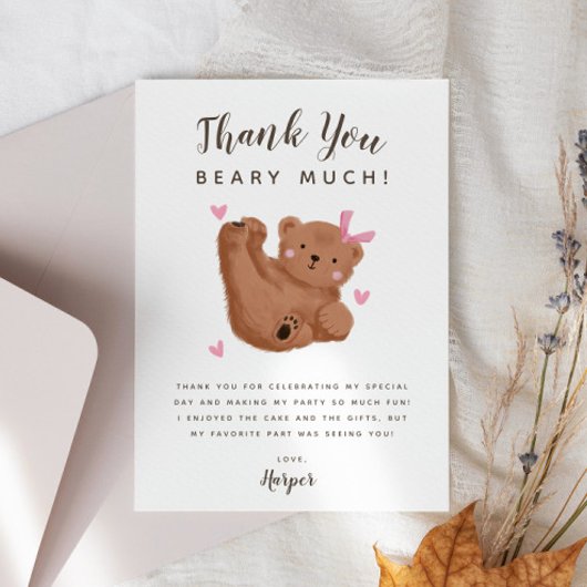 CUB Beer Meisje Verjaardagsfeestje Bedankkaart