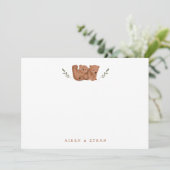 Cub Beer Woodland Twins Bedankkaart (Staand voorkant)