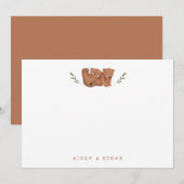 Cub Beer Woodland Twins Bedankkaart (Voorkant / Achterkant)