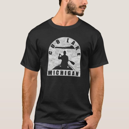 Cub Lake Canoeing Michigan T-shirt (Voorkant)