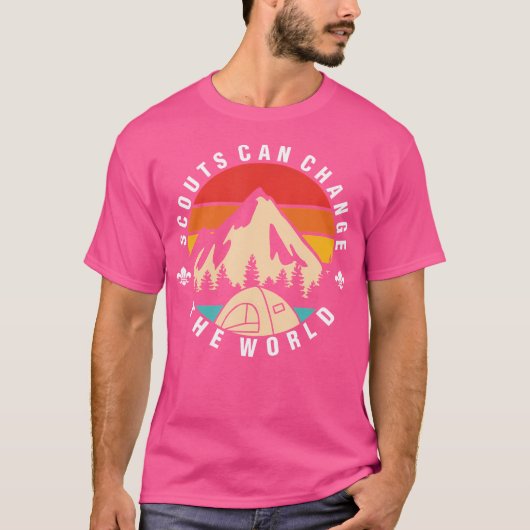 Cub Scouting Mountain Camp Outdoor Camping Wandele T-shirt (Voorkant)
