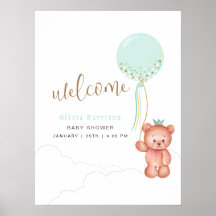 Cub Teddy Bear Baby shower Welkomstbord